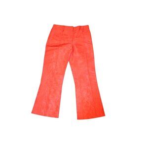 Marni Jacquard Hot Red Flared Trousers, Size 40 NWT